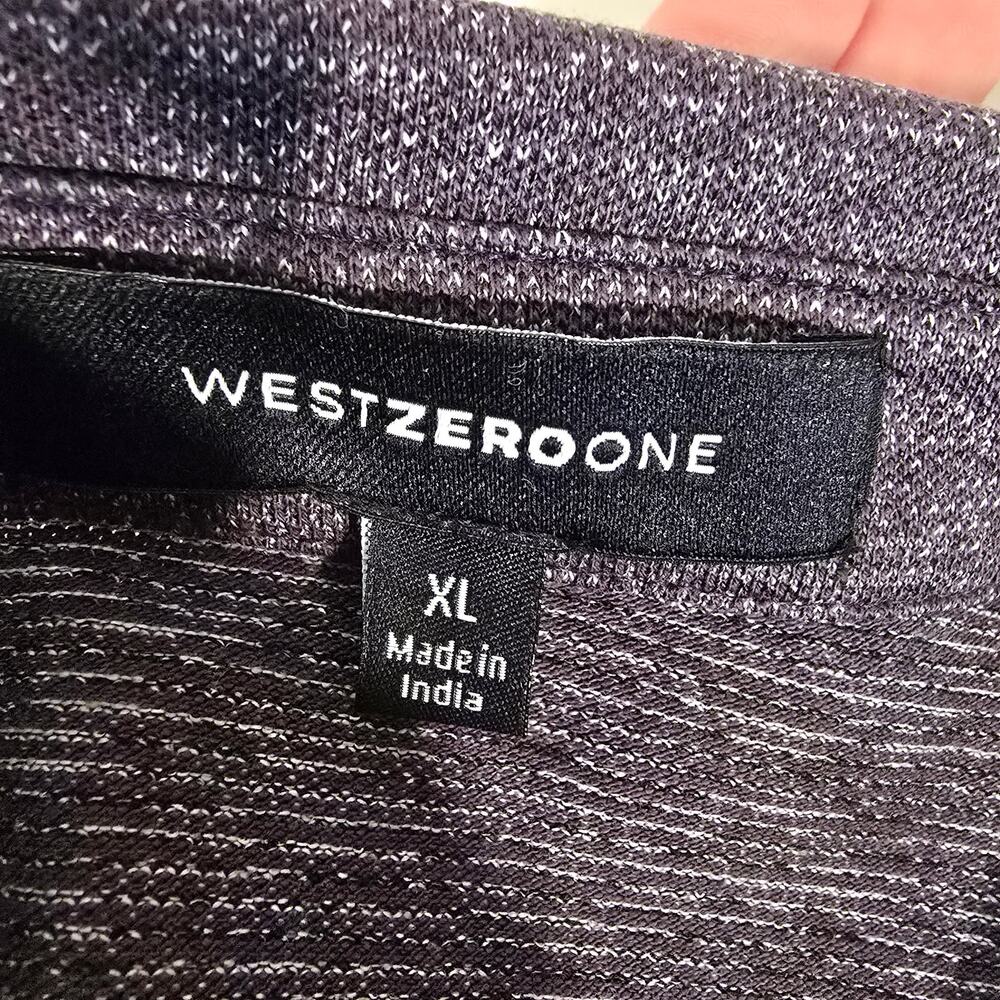 Men's WestZeroOne Heathered Purple Long Sleeve Polo Shirt | Size XL - Picture 7 of 8